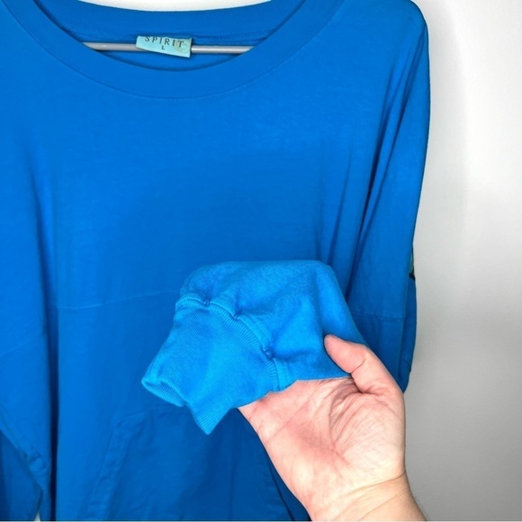 Landshark Fins Up Blue Long Sleeve Graphic Shark fin Spirit Jersey Size Large - Picture 5 of 16